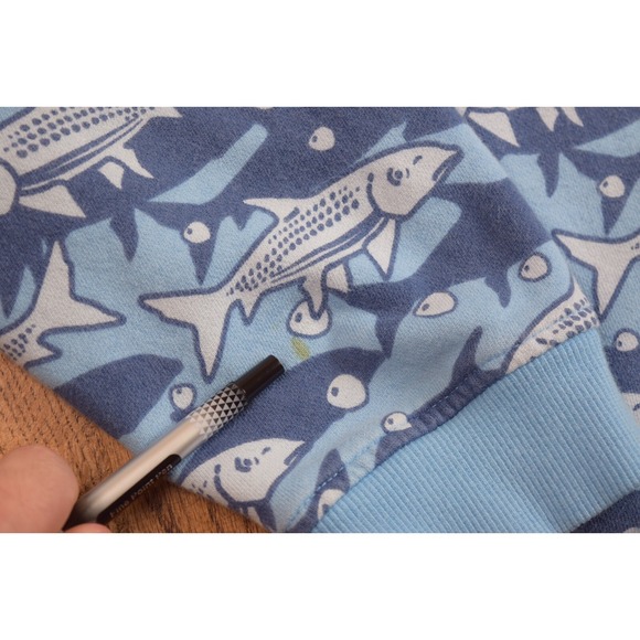 Vineyard Vines 1/4 Zip Pullover Sweater Fish All Over Print Men's Size Large - Picture 5 of 5